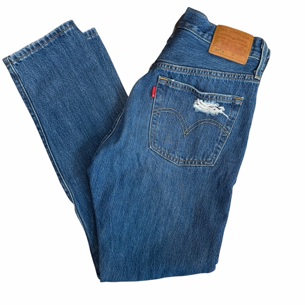Levi’s 501 S Distressed Skinny Jeans Sz 25x28